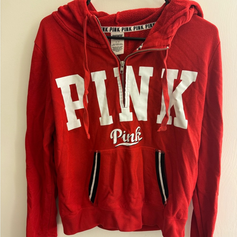 Victoria's Secret PINK Vibrant Red Hoodie